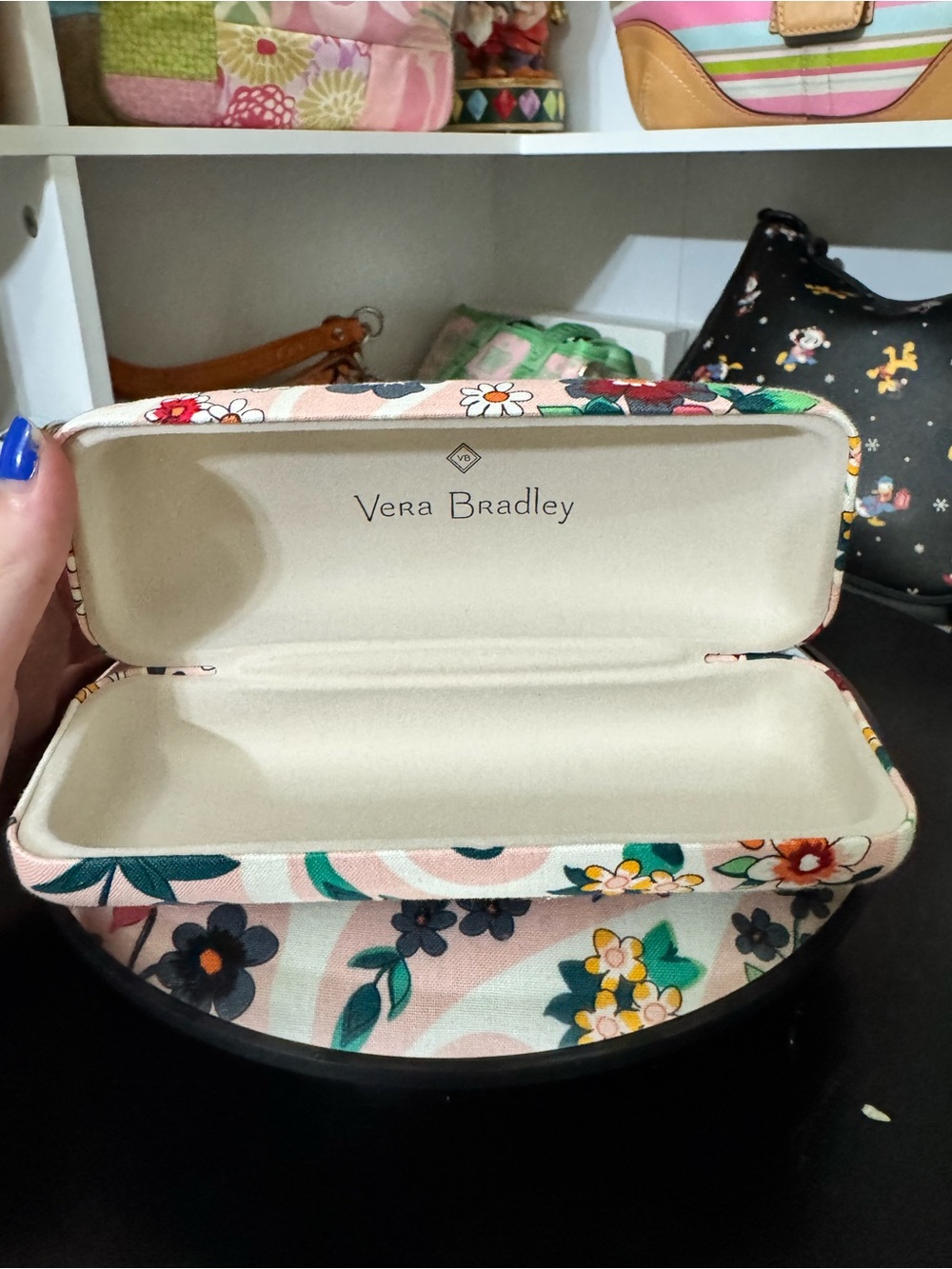 Vera Bradley Pink Floral Hard Eyeglass Case - Picture 1 of 2